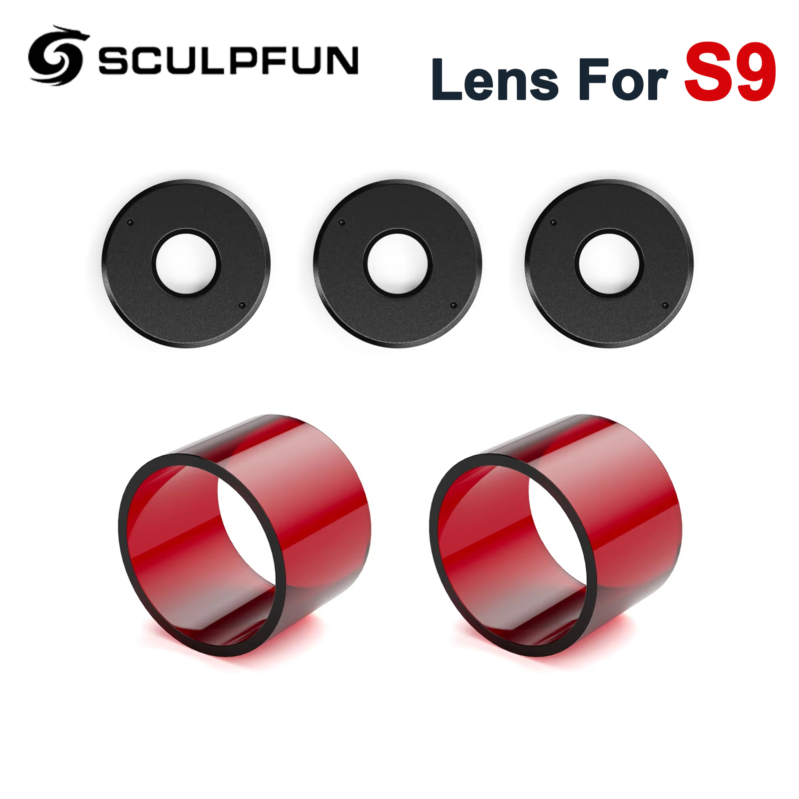 Laser Focus Lens - SCULPFUN S9 Focus Lens 3Pcs Sealing