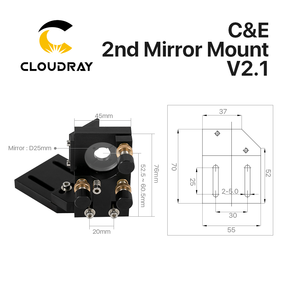 Cloudray CO2 Black Second Lase - Co2 Laser Mirror recension och pris