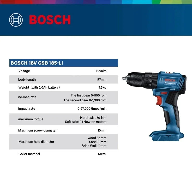 Bosch GSB 185-LI 18V Brushless - Bosch Drill Gsb 18V recension och pris