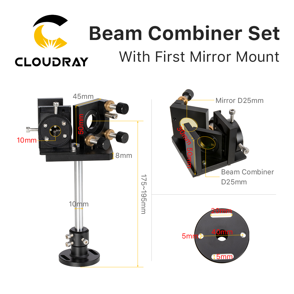 Cloudray Beam Combiner Set 25m - Co2 Laser Mirror recension och pris