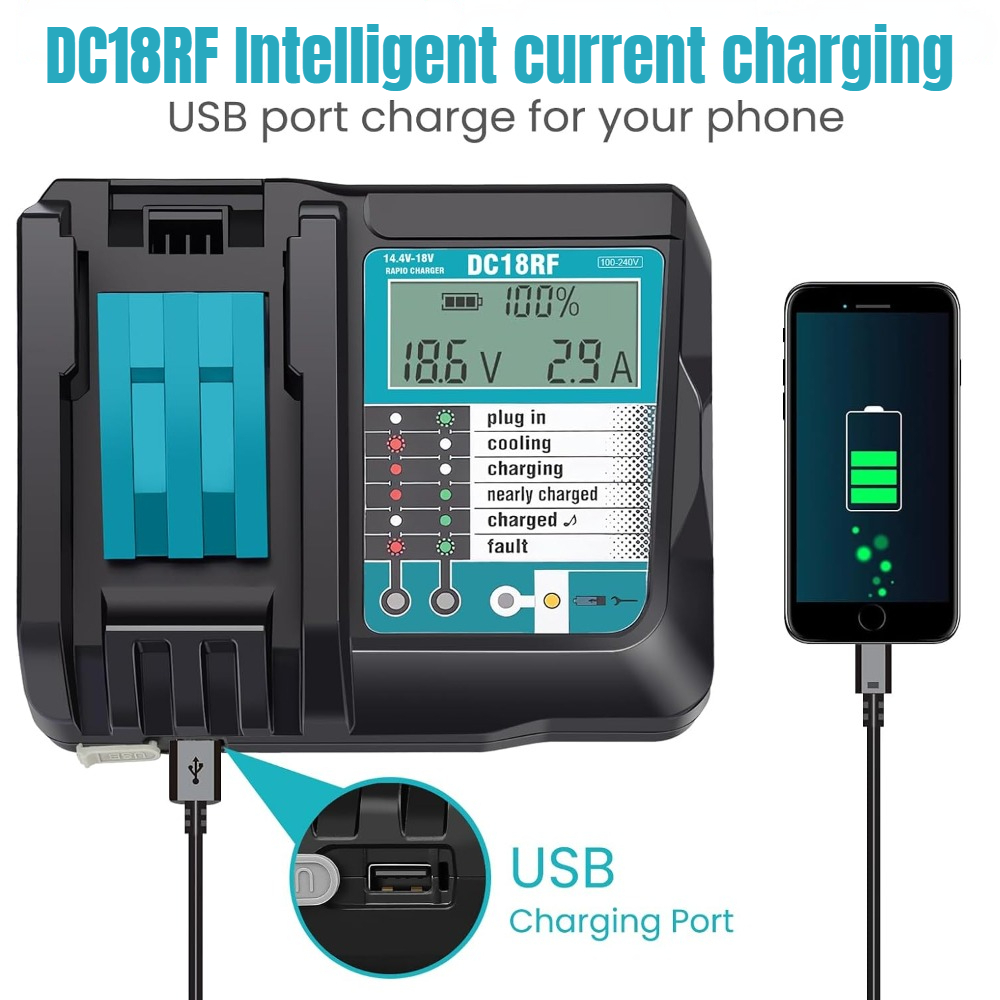DC18RF Li-ion Super Fast Charg - Makita Drill Hp1640 recension och pris