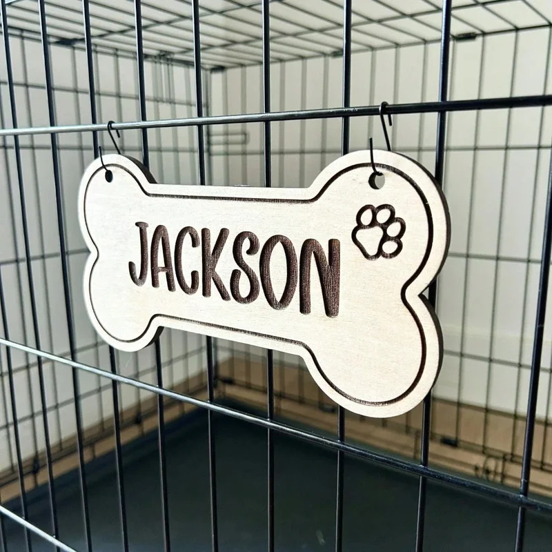 5PCS Custom Wooden Dog Tag - P - Laser Engraving Software recension och pris