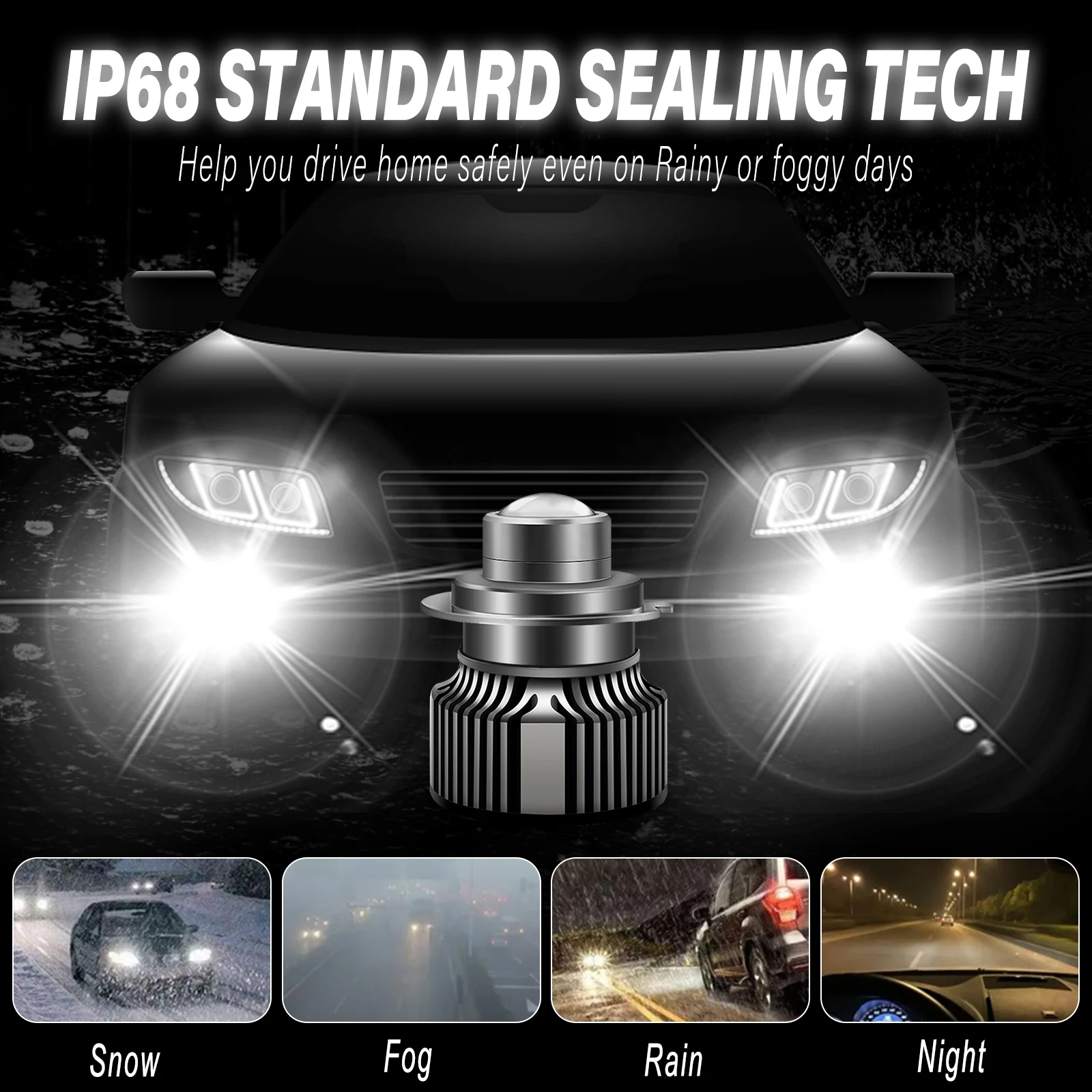 H11 Led Fog Light Bulb Laser L - Laser Focus Lens recension och pris