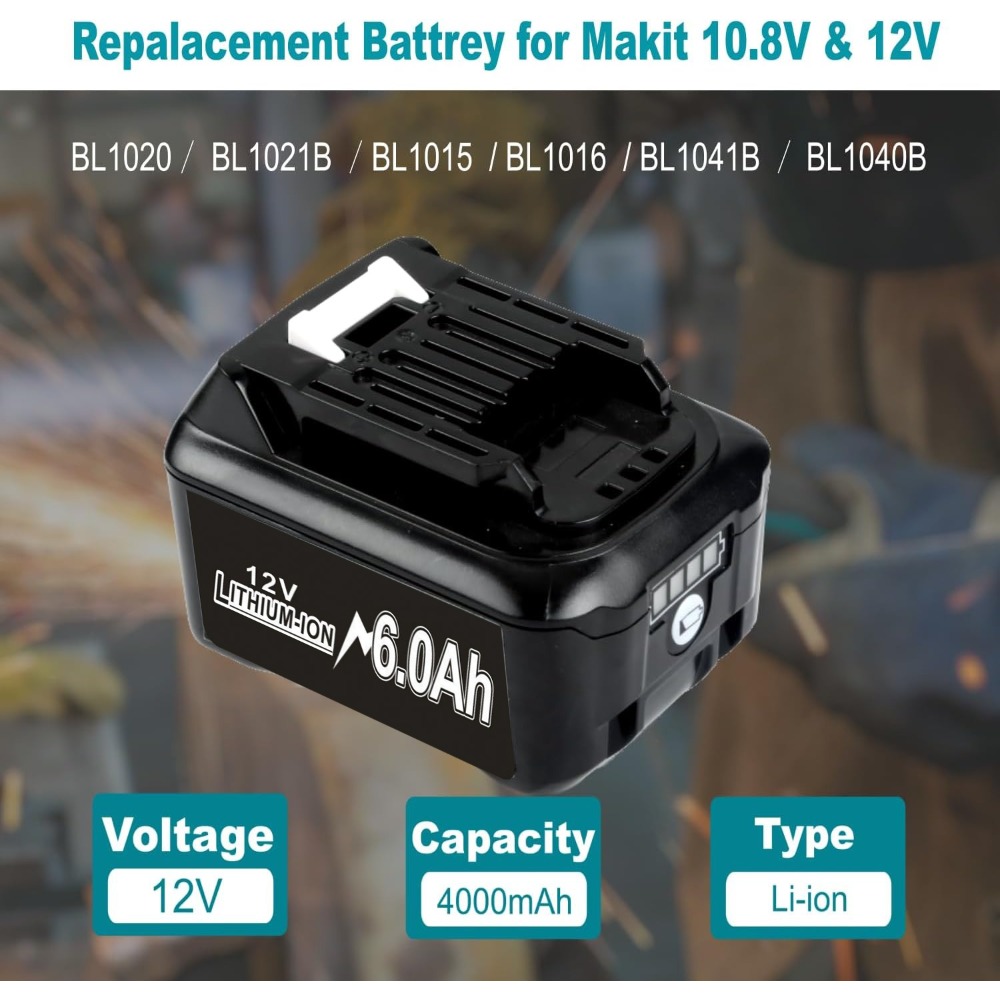 10.8V 12V 6A Rechargeable Repl - Makita Drill Hp1640 recension och pris