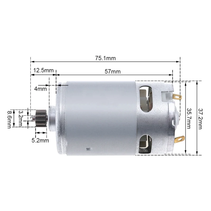 RS550 DC Motor 12 13 Teeth 9.5 - Bosch Drill Gsb 18V recension och pris