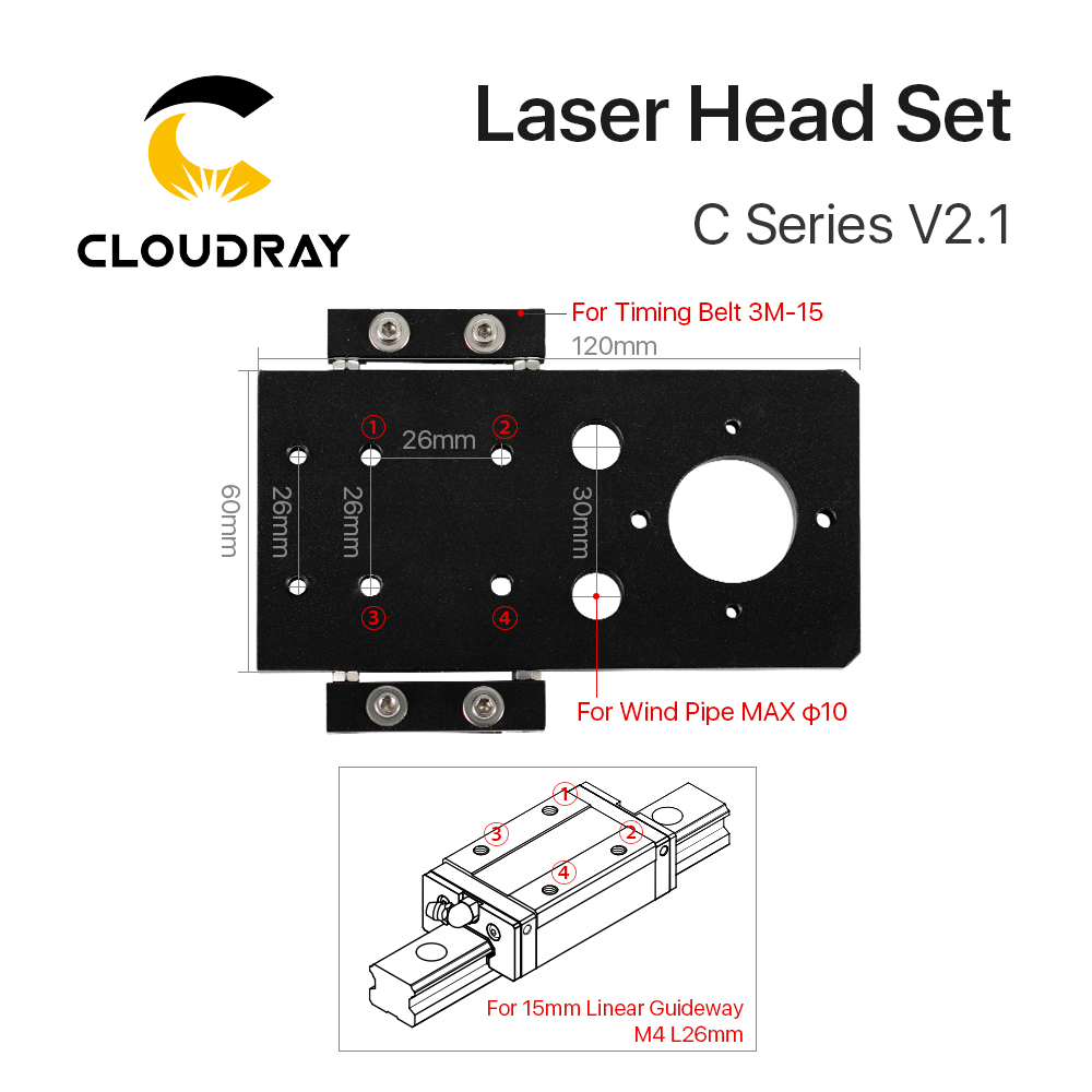 Cloudray CO2 Laser Head Set Di - Co2 Laser Mirror recension och pris